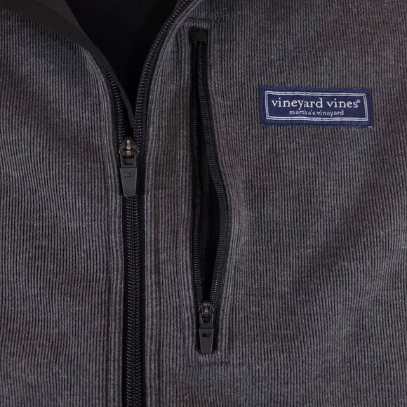 Vineyard Vines Mens Size XXL Mountain Sweater Fleece Vest Full Zip Gray 1K005096 - Picture 7 of 13